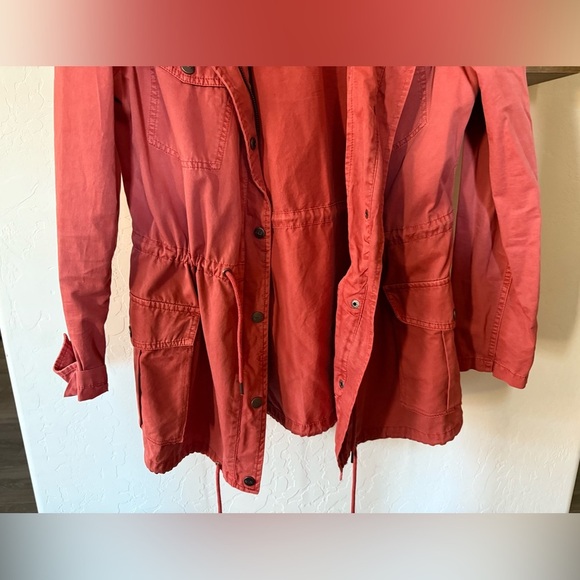 BNCI Blanc Noir|Burnt orange canvas utility jacket,long line•••Size medium - Picture 6 of 10